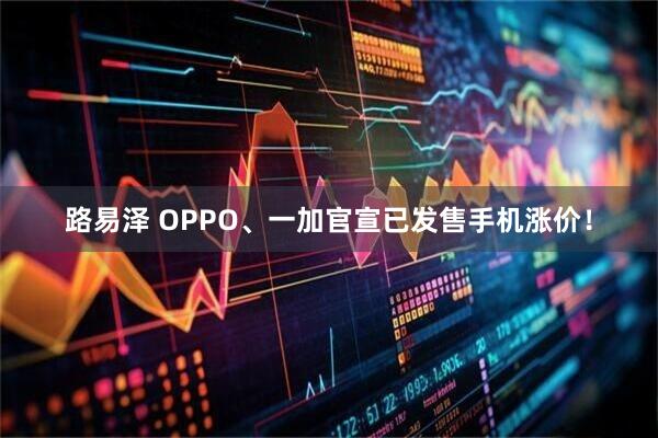 路易泽 OPPO、一加官宣已发售手机涨价!